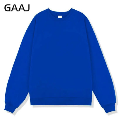 Unisex-sweatshirt med lange ærmer, rund hals, afslappet basic-overdel