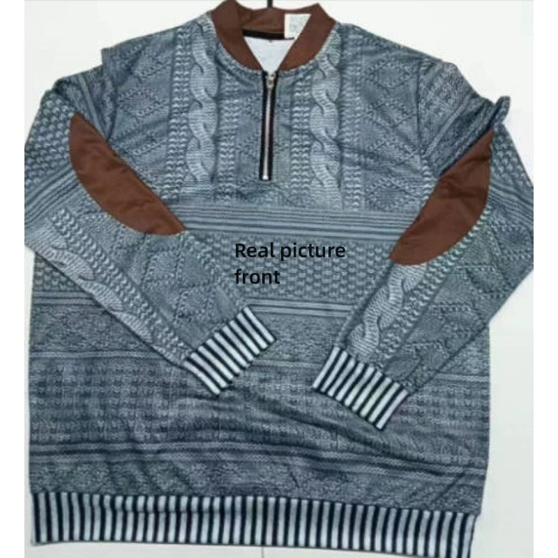 Męski sweter z półzamkiem – stylowy wzór dzianiny na jesień i zimę