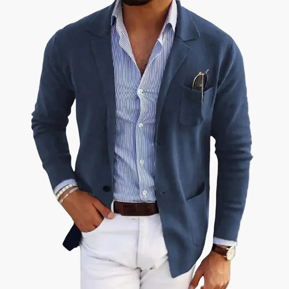 Giacca da uomo moderna monopetto business casual – Blazer per ufficio e tutti i giorni