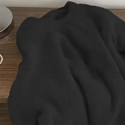 Pull douillet en maille pour femme, col rond, coupe ample