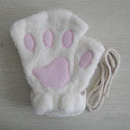 Kitty | Vingerloze handschoenen met pootafdruk