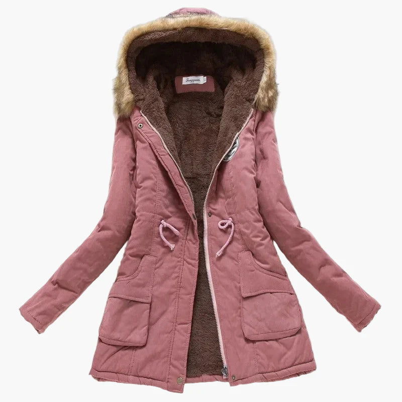 Parka invernale da donna con cappuccio – Stile coreano alla moda, caldo e foderato, uso quotidiano e tempo libero
