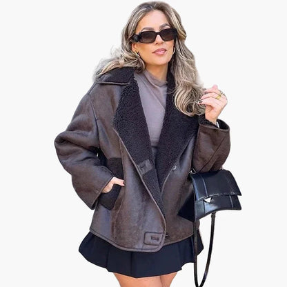 Damen Oversized Streetwear Jacke im modernen Look - Perfekt für Alltag und Freizeit