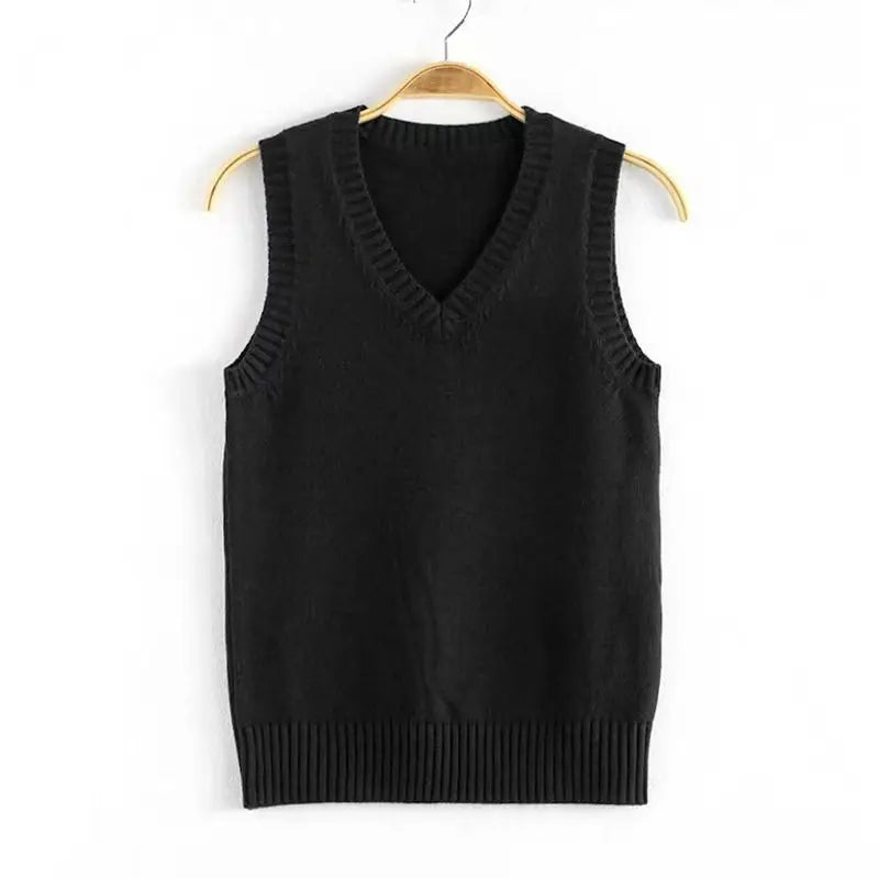 Unisex-strikvest med V-udskæring, uden ærmer