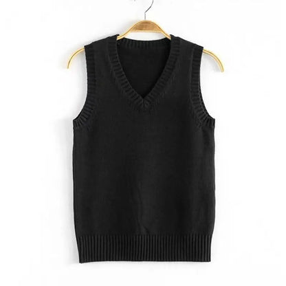 Unisex-strikvest med V-udskæring, uden ærmer