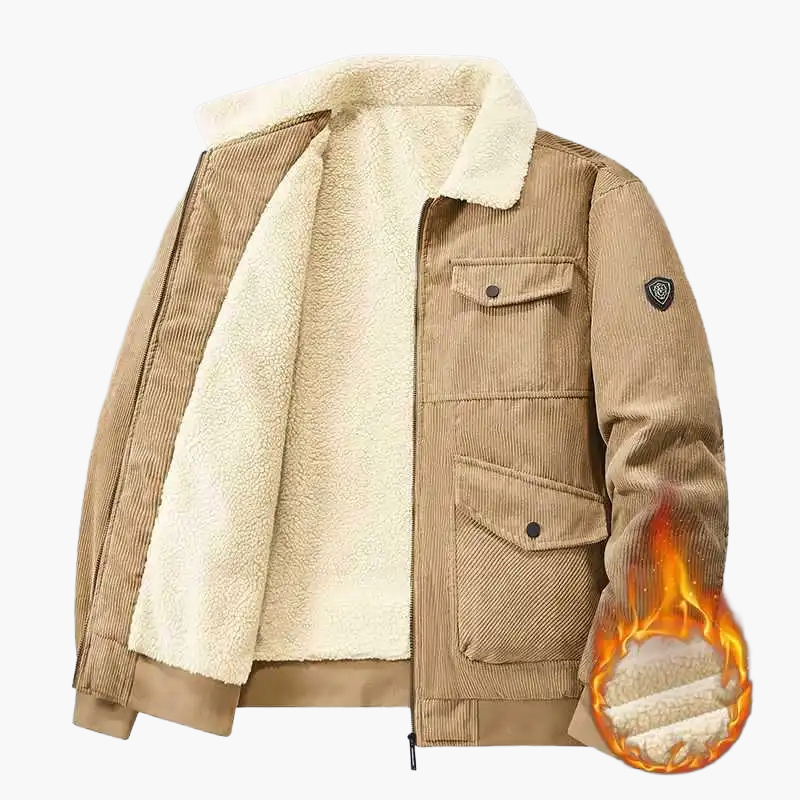 Herre Vinterjakke med Teddyfor – Retro stil til hverdag, fritid og outdoor