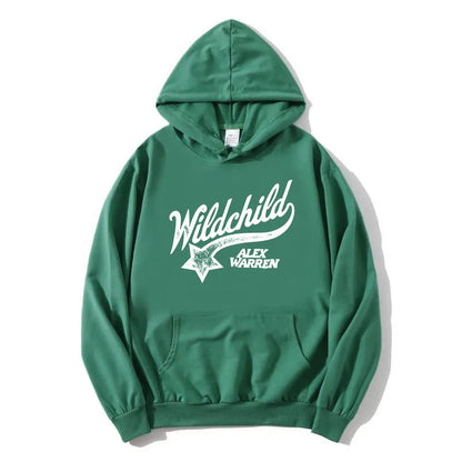 Sudadera unisex con capucha y estampado «Wildchild» y estrellas