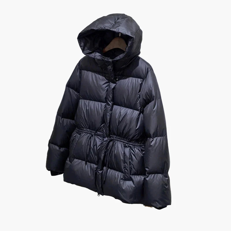 Chaqueta de invierno acolchada para mujer con capucha – Chaqueta cálida y moderna para actividades al aire libre y día a día