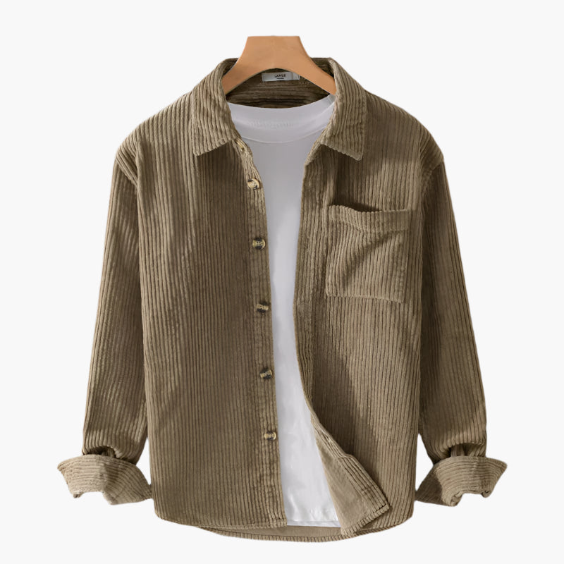 Heren Corduroy Hemd Casual Modern voor Dagelijks Gebruik en Vrije Tijd