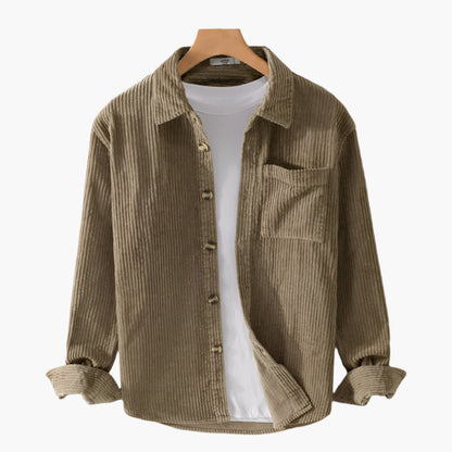Heren Corduroy Hemd Casual Modern voor Dagelijks Gebruik en Vrije Tijd