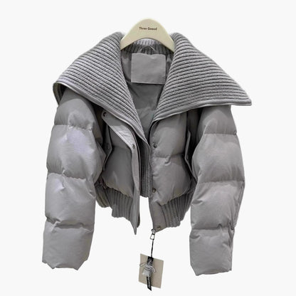 Damen Steppjacke mit weitem Kragen – Modische Winterjacke für Alltag & Freizeit