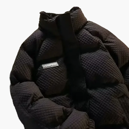 Giacca imbottita unisex con collo alto – Giacca invernale alla moda, casual, calda, per tutti i giorni e outdoor