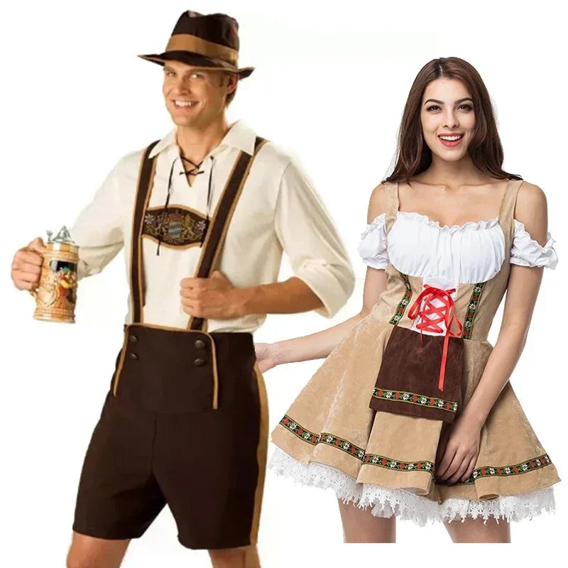 Beiers kostuumset voor heren en dames, traditionele outfit