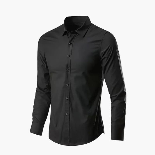 Heren business overhemd slim fit – Elegant overhemd met lange mouwen voor kantoor & vrijetijd