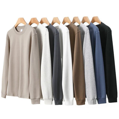Felpa unisex basic a maniche lunghe, girocollo