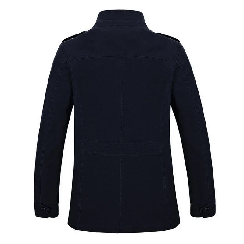 Herren Militärstil Freizeitjacke – Outdoor Übergangsjacke mit Taschen