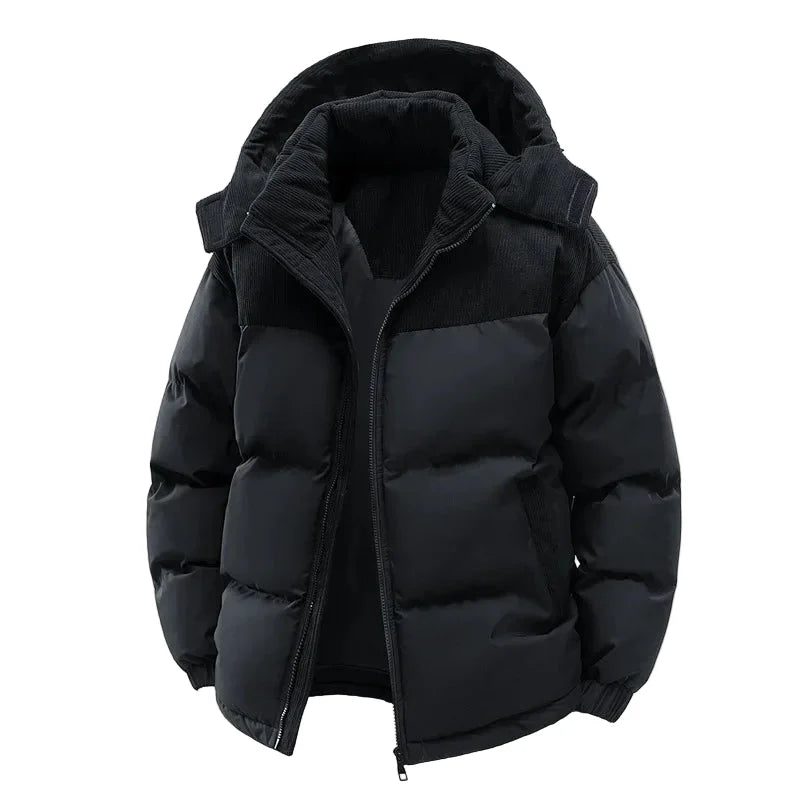 Unisex Winter Steppjacke mit Kapuze – Warme Freizeitjacke für Alltag und Outdoor