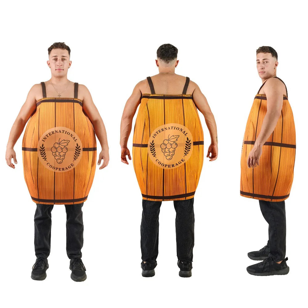 Costume de fête, carnaval, déguisement, bouteille, fût de bière, adultes, unisexe