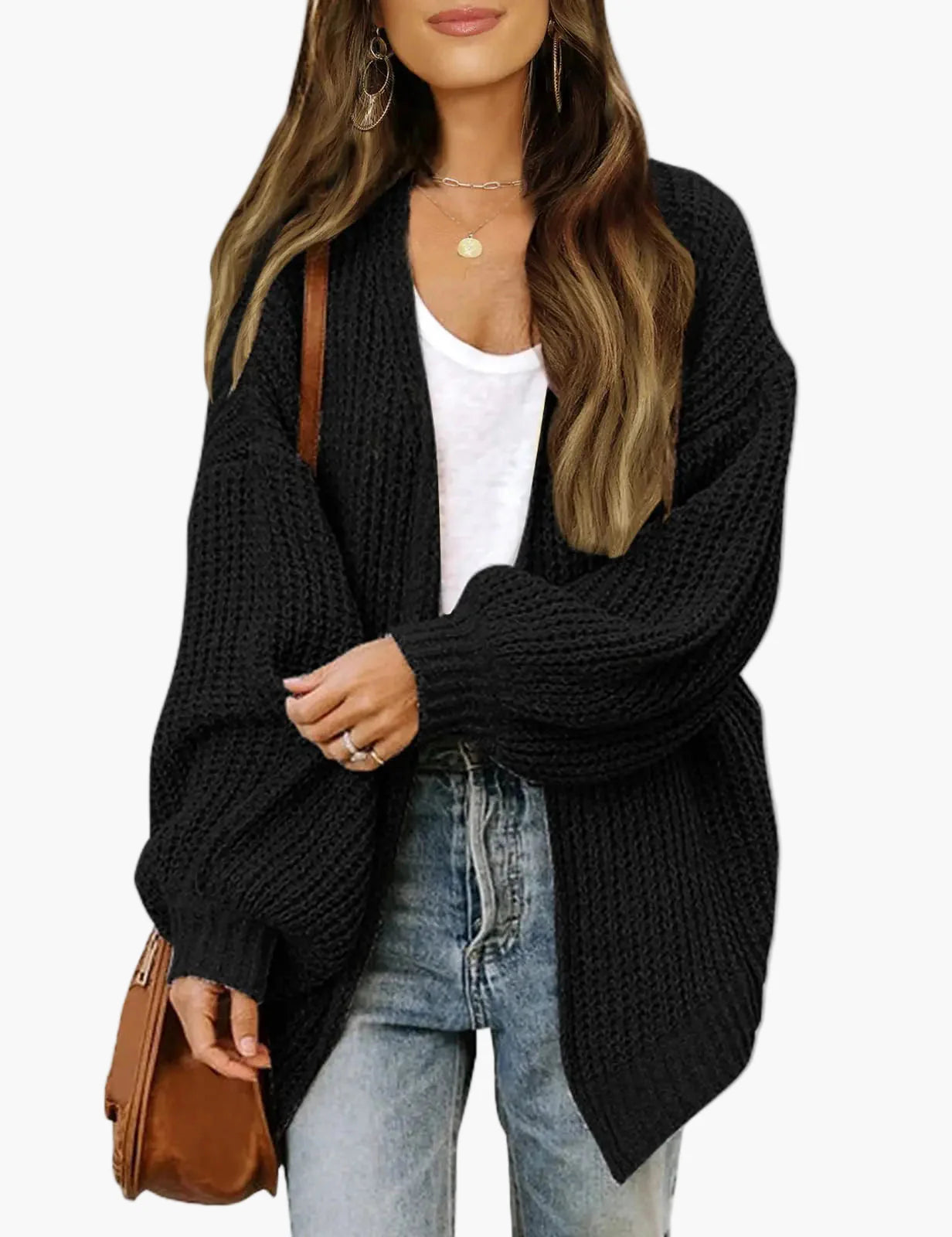 Damen Strick-Cardigan im lässigen Oversize-Stil – Perfekt für Alltag und Freizeit
