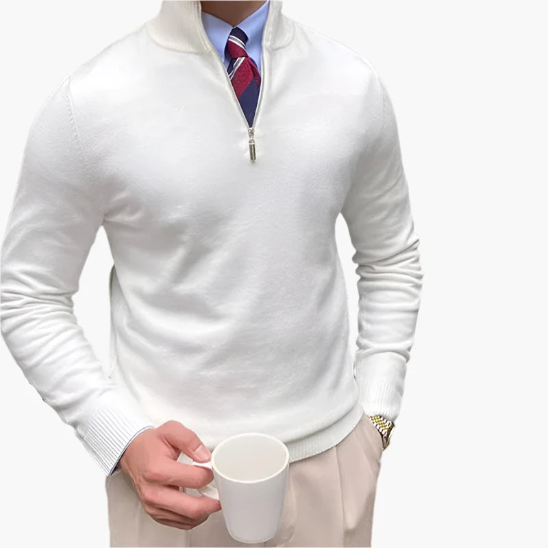 Herre halv-zip trøje – Klassisk business- og fritidslook, elegant og alsidig