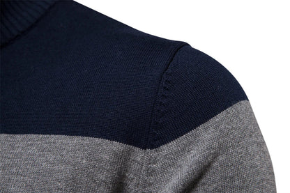 Maglione Uomo in Maglia con Cerniera – Look a Righe Moderno per Quotidiano e Tempo Libero