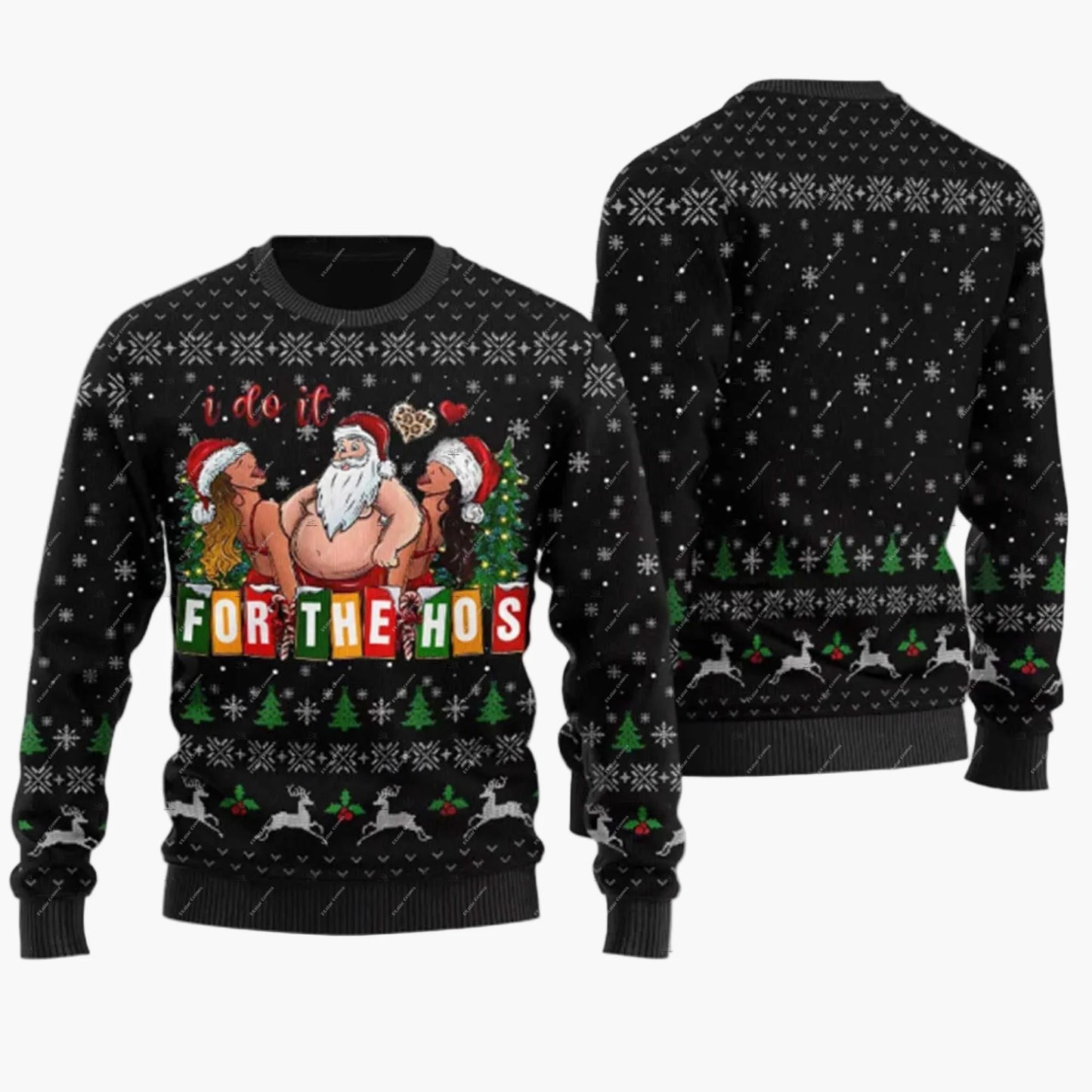 Jersey navideño divertido Jingle Balls para hombre – Ugly Christmas Sweater para fiestas y días festivos