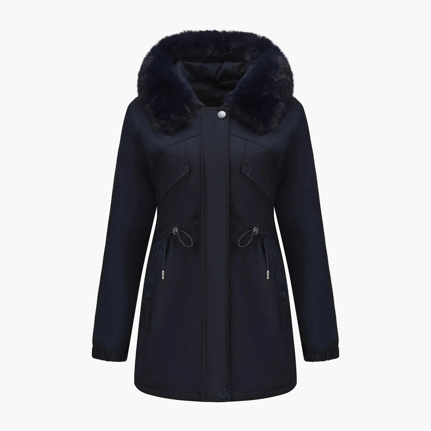 Dames winterjack met capuchon en nepbontkraag – Modieuze parka voor koude dagen