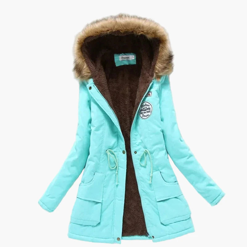 Parka invernale da donna con cappuccio – Stile coreano alla moda, caldo e foderato, uso quotidiano e tempo libero