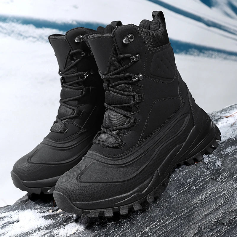 Hoge snowboots voor heren met vetersluiting