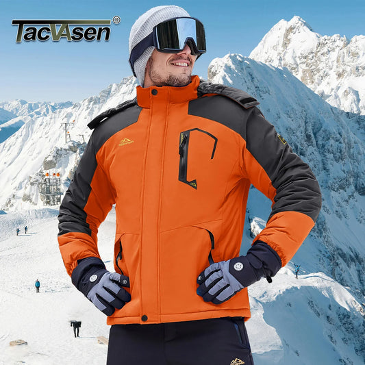 Herren Winterjacke wasserabweisend gefüttert Skijacke warm Outdoorjacke