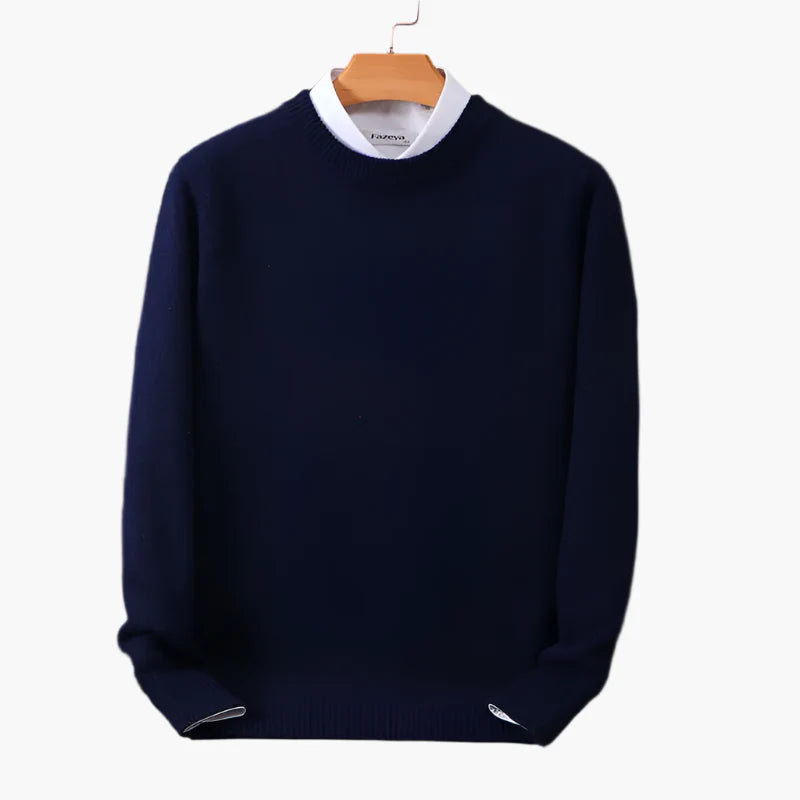 Jersey con cuello para hombre – Look clásico de negocios, fino y elegante, ideal para oficina y día a día