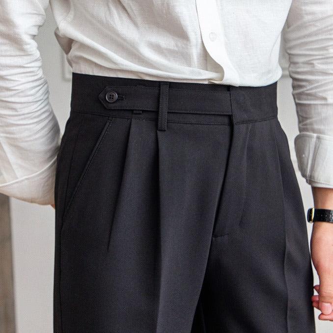 Pantalon met rechte pijpen en zakken voor heren
