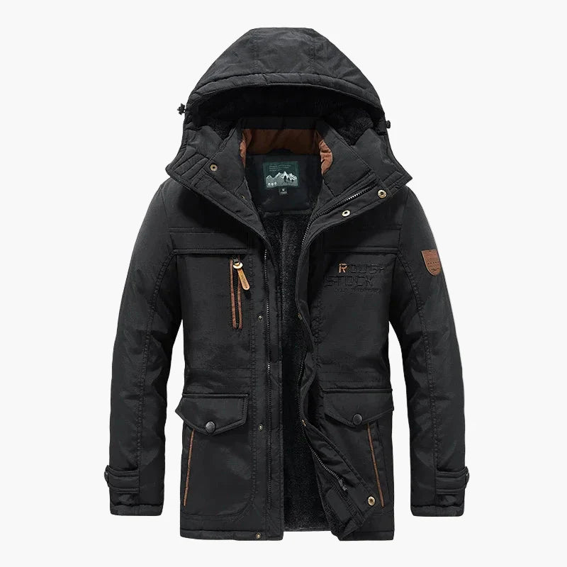 Parka d'hiver outdoor pour homme avec capuche – Veste de loisirs chaude et doublée pour les jours froids