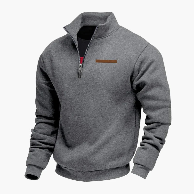 Herren Halber Reißverschluss Pullover – Lässiger Reise-Sweater für Alltag & Freizeit