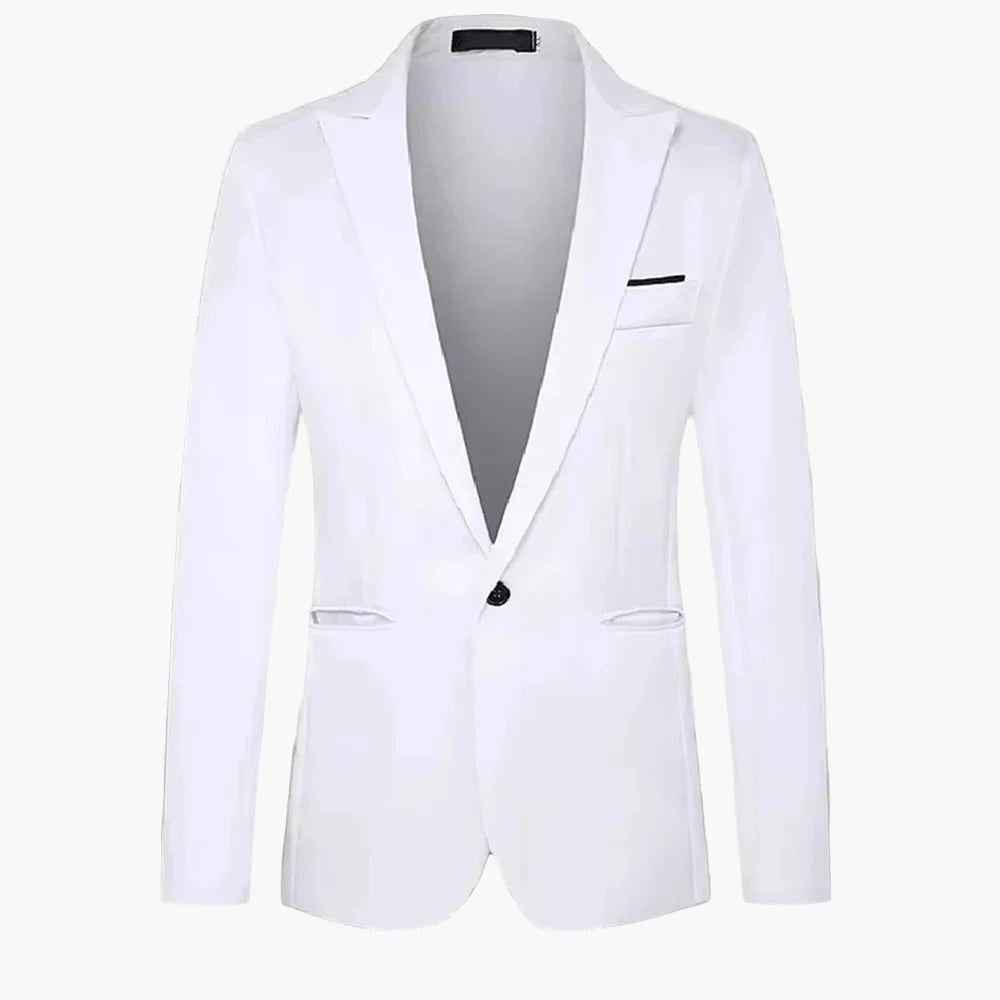 Męska marynarka biznesowa slim fit – elegancka marynarka do biura i na uroczyste okazje