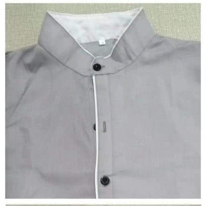 Chemise homme slim fit col montant – Design moderne pour affaires et loisirs