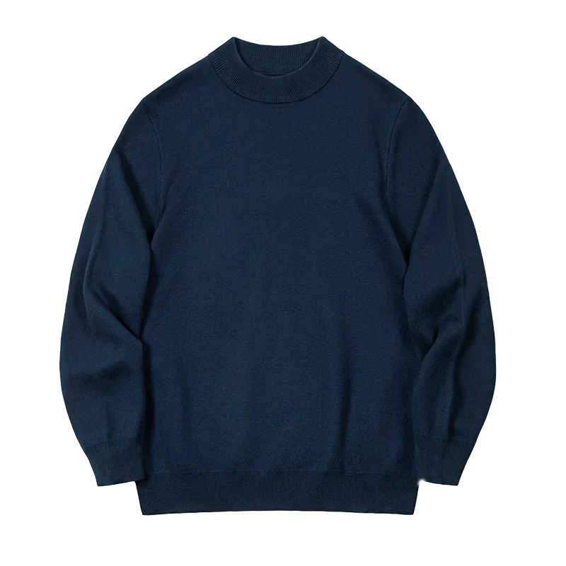 Męski sweter z półgolfem z cienkiej dzianiny