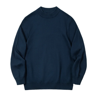 Męski sweter z półgolfem z cienkiej dzianiny