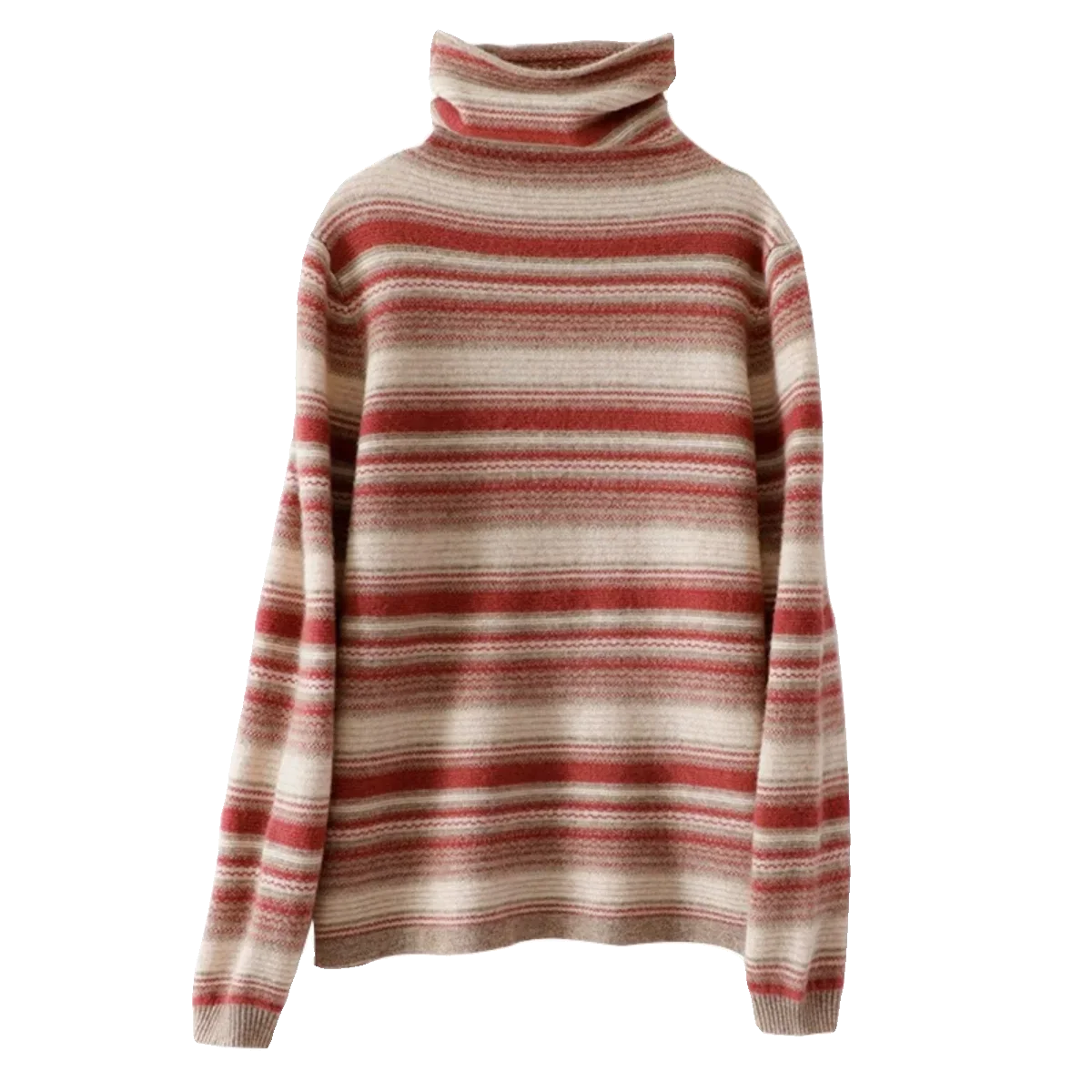 Dolcevita da donna con motivo a righe retrò – Maglione comodo per tutti i giorni e tempo libero
