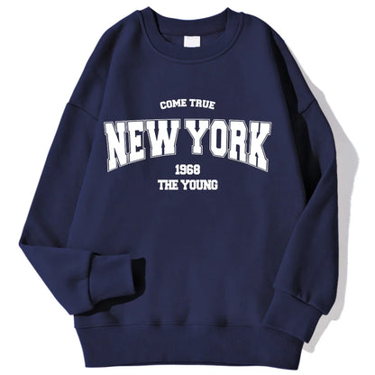 Felpa unisex a maniche lunghe con scollo rotondo e stampa