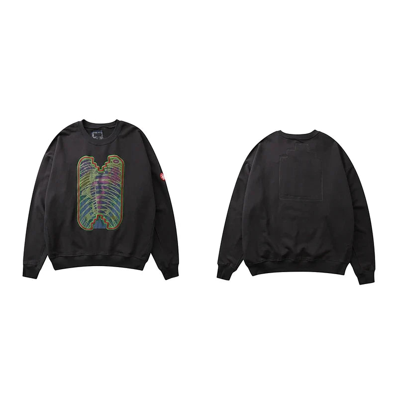 Crewneck Sweatshirt mit grafischem Print – Grau