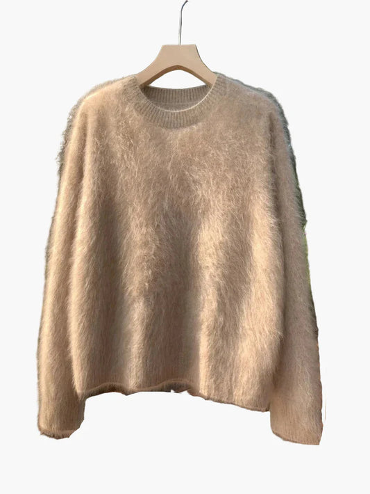 Damernas tröja lös oversize-stil för höst och vinter, modernt basplagg