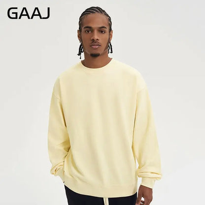 Unisex-sweatshirt med lange ærmer, rund hals, afslappet basic-overdel