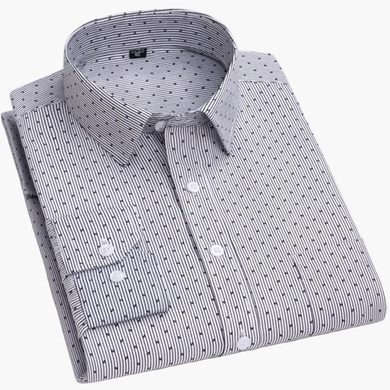 Camicia da uomo business con sottili righe – Elegante camicia casual e da ufficio