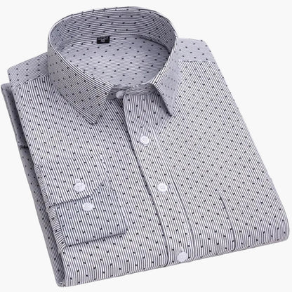 Camicia da uomo business con sottili righe – Elegante camicia casual e da ufficio