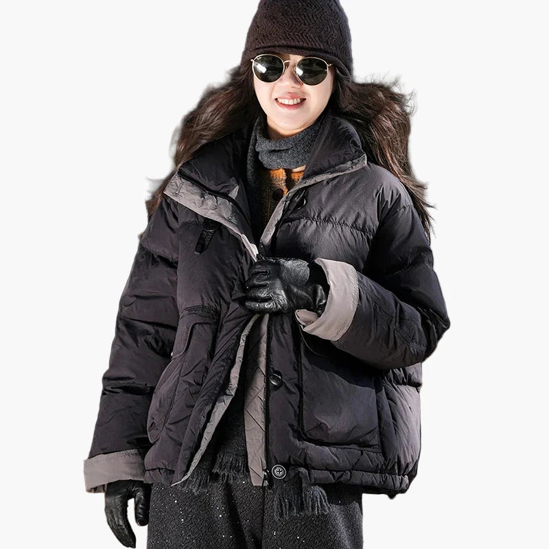 Damen Winter Steppjacke mit Kapuze – Modisch, Warm & Alltagsgeeignet