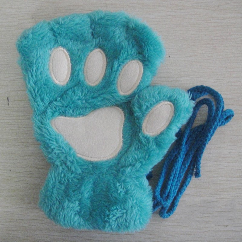 Kitty | Vingerloze handschoenen met pootafdruk