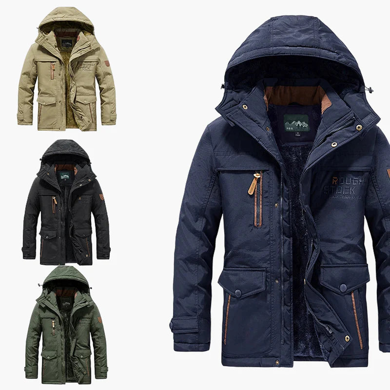 Parka d'hiver outdoor pour homme avec capuche – Veste de loisirs chaude et doublée pour les jours froids