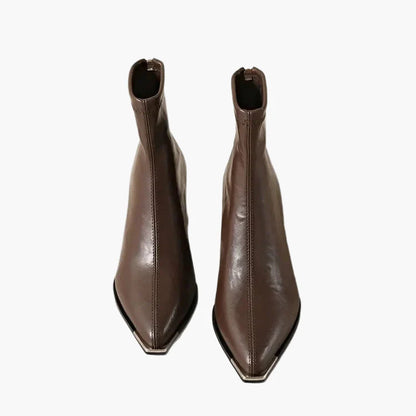 Bottines femme à talon bloc – Bottes d'automne et d'hiver à la mode pour le quotidien et le bureau