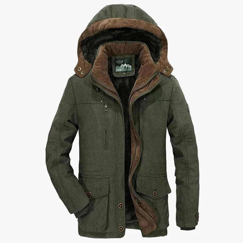 Parka outdoor invernale da uomo – Giacca casual calda con cappuccio per giornate fredde